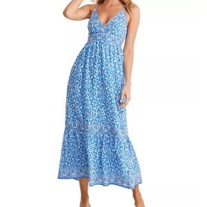 Vineyard Vines Blue and White Patterned Dress